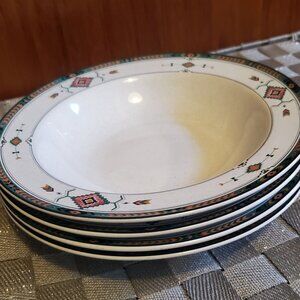 Mikasa Studio Nova Adirondack Rim Soup Bowls Set of 4